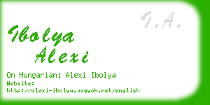 ibolya alexi business card